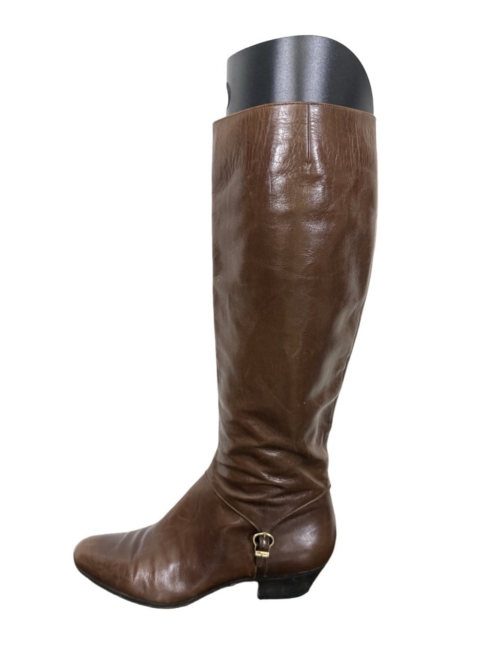 VINTAGE SALVATORE FERRAGAMO Women's Brown Leather Tall Knee High Boot Size 6